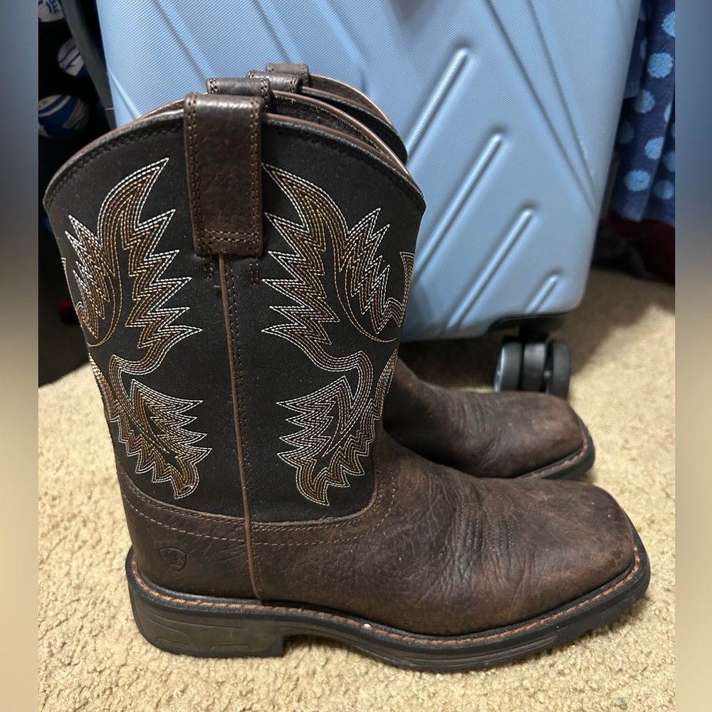 Kids Wide Square Toe Ariat Western Boots